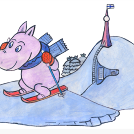 According to the fairy tale "The Moomin-Troll". Game section. Children's magazine "Why?" Publishing house "Yuny Tekhnik". The illustration was published in the magazine. Artist Marat Bryzgalov.