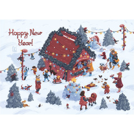 Winter postcard Wimmelbuch