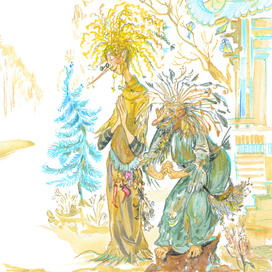 Leshy, Kikimora and Baba Yaga