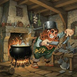 the cannibal sharpens his knife