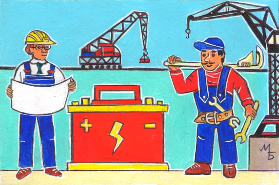 For the children's magazine "Lefty". Publishing house "Young Technician". Section "Lefty's Tasks". Published in the magazine. Artist Marat Bryzgalov