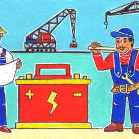 For the children's magazine "Lefty". Publishing house "Young Technician". Section "Lefty's Tasks". Published in the magazine. Artist Marat Bryzgalov