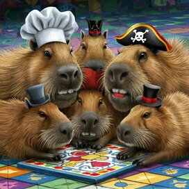 Children's Illustration with Capybaras