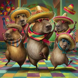 Children's Illustration with Capybaras