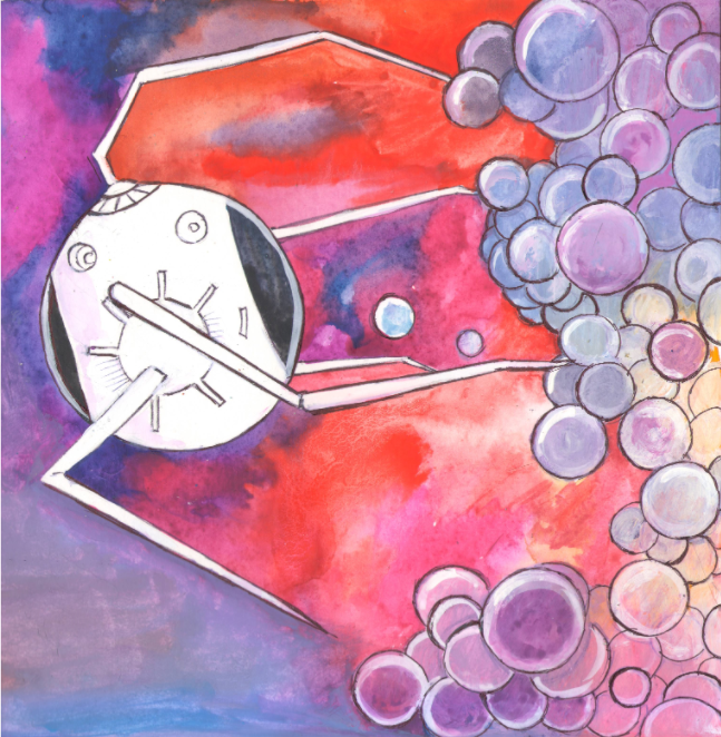 In the magazine "Why?" Section "From Around the World". Published in the magazine "Young Technician". Published in the magazine. Illustration on the topic of medical research. A universal ultra-miniature robot for medical research and operations.