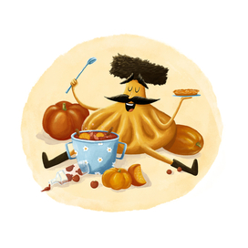  A character brand for a Georgian restaurant