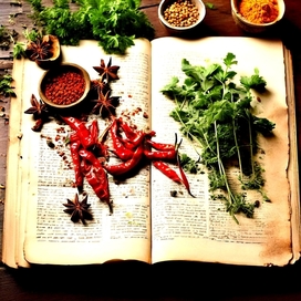 Antique recipe book