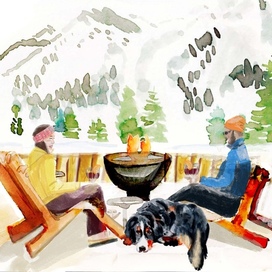 Berenese mounting dog and mountings