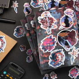 Stickers for children's «Japanese Motives»  🩷⛩️