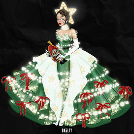Fashion Illustration "Christmas Tree"