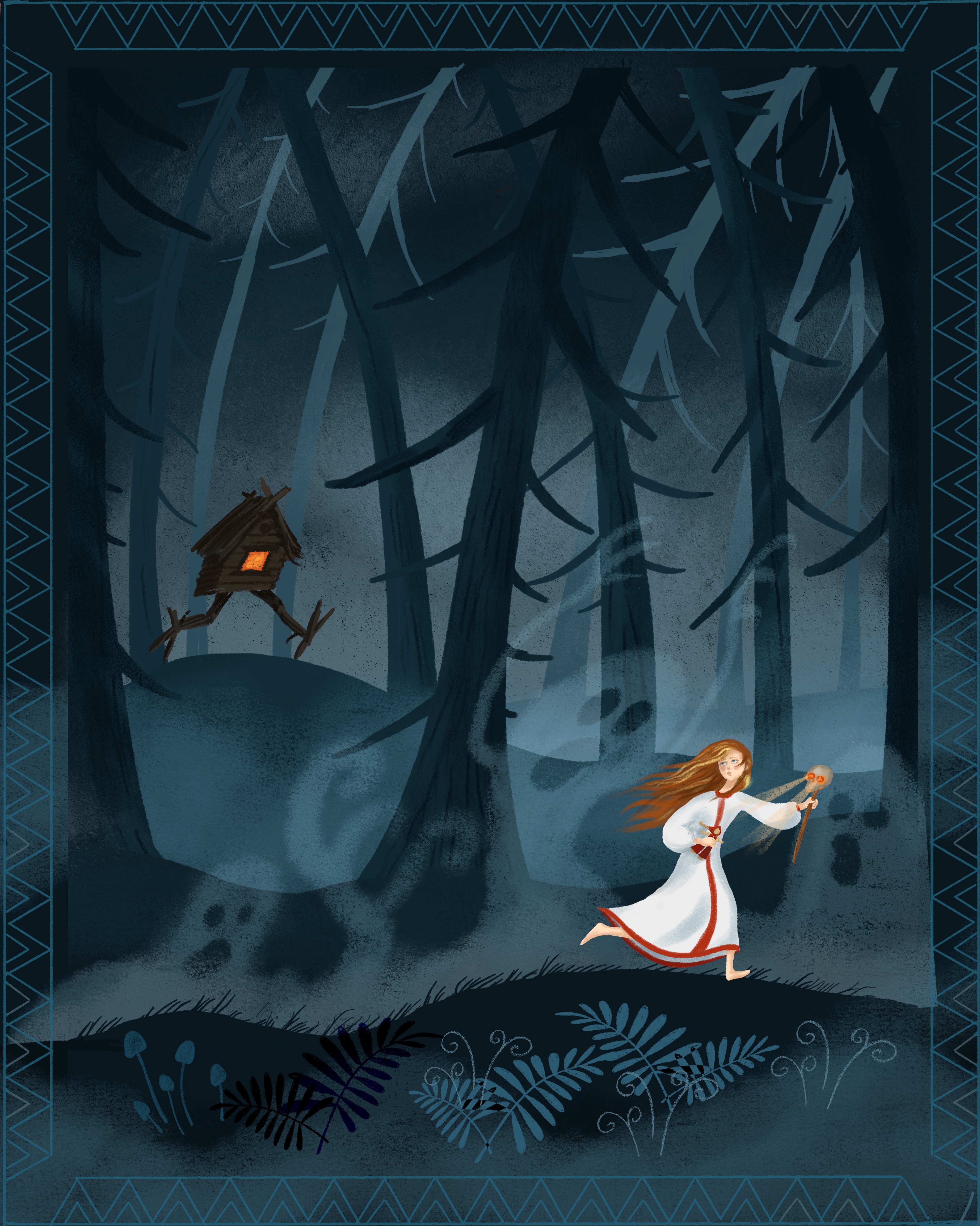 Иллюстрация к сказке "Василиса прекрасная"