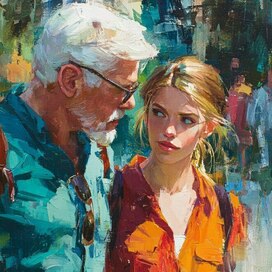 grandfather and granddaughter