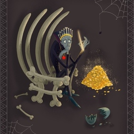 Кощей Бессмертный, иллюстрация к "Книге Сказок"