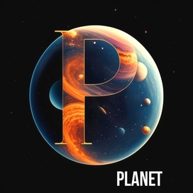 Stylized image of a Latin letter