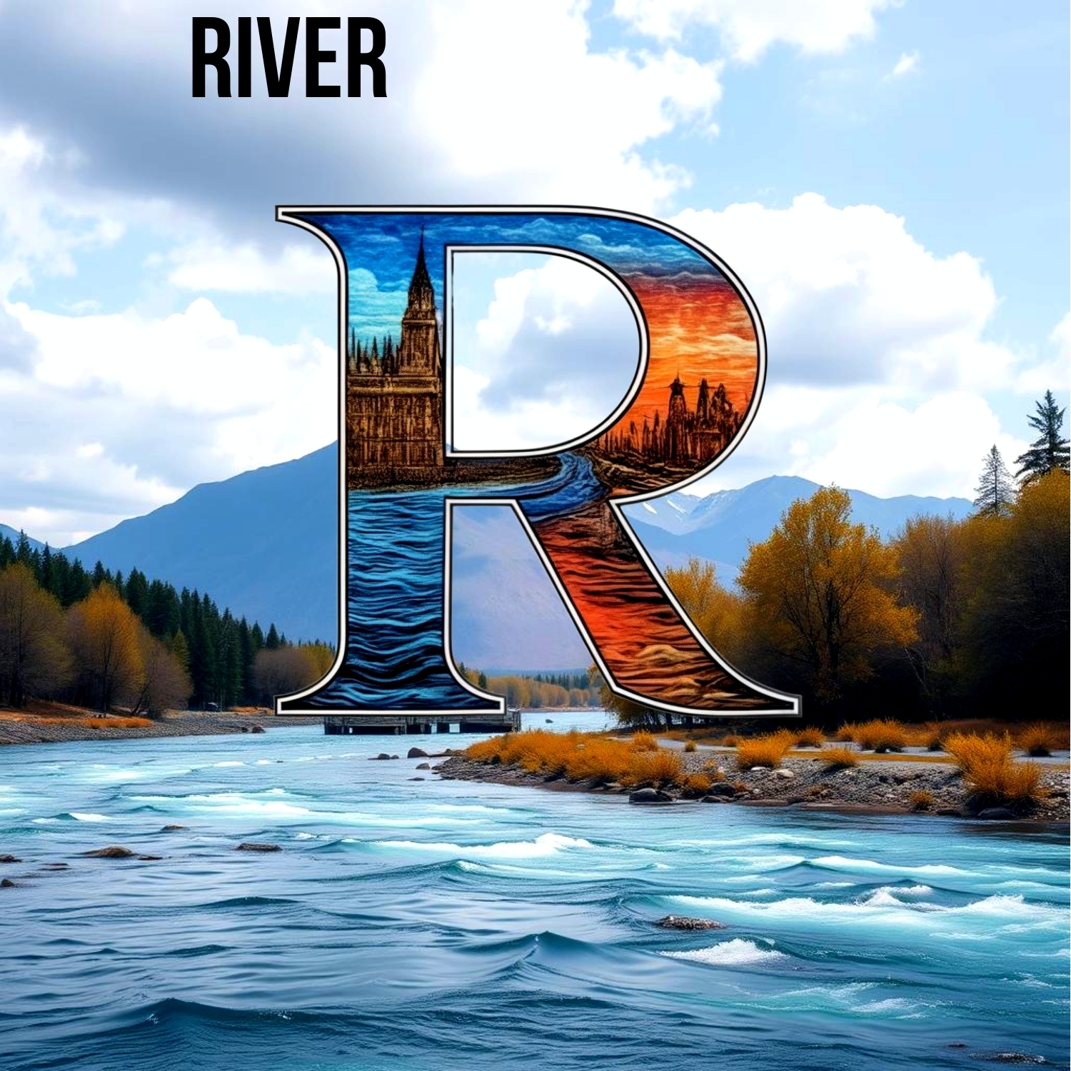 Stylized image of a Latin letter