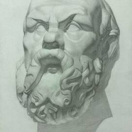 академический рисунок Сократ