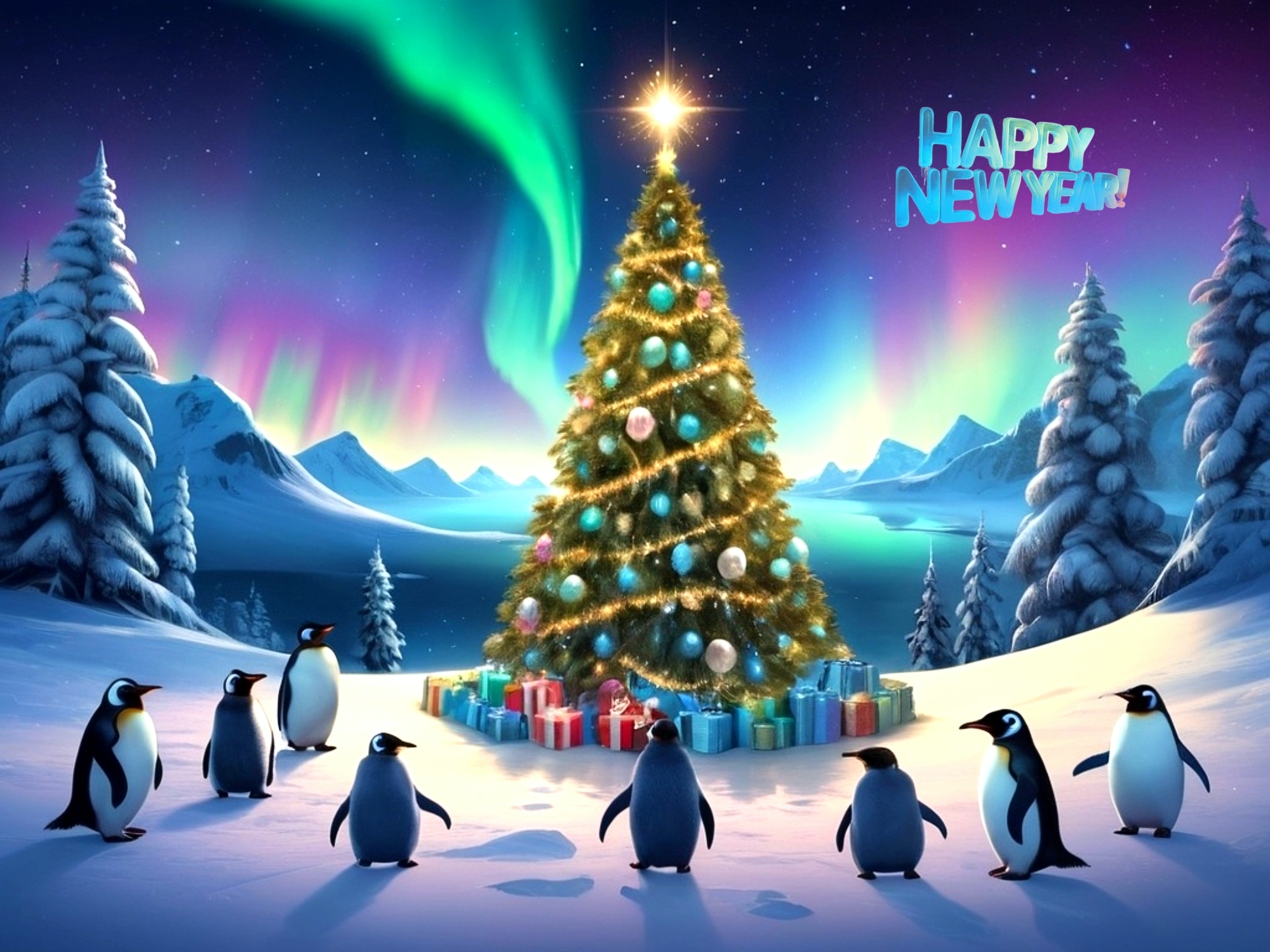 New Year's-themed illustration