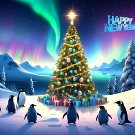 New Year's-themed illustration