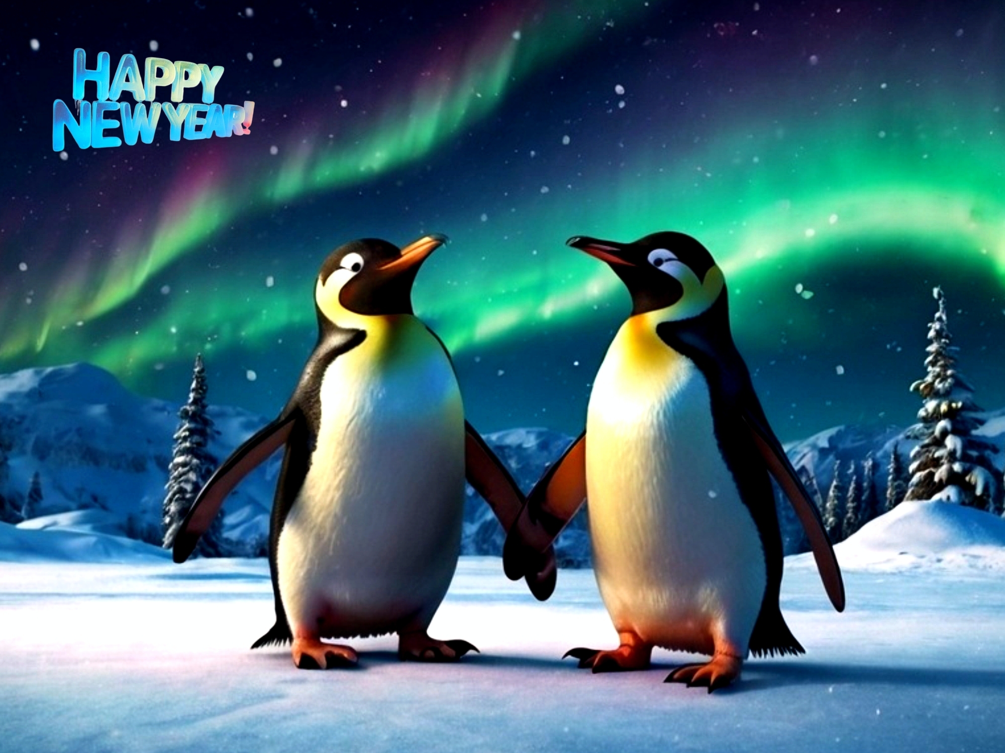 New Year's-themed illustration