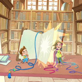 Иллюстрация к книге "Книжные тайны. Приключения хранителей библиотек".