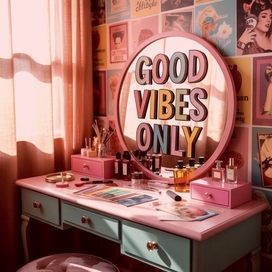 Pin-up style room interior