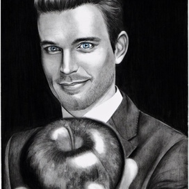 The portrait of Matt Bomer, White Collar. Drawn with pencil.