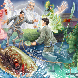 Ni-Muei Korean fairy tale spread