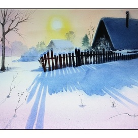 "In the village at grandma's"