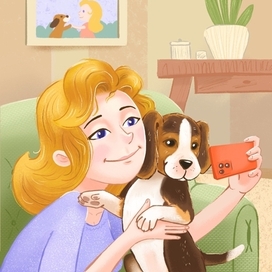 Иллюстрация к серии рассказов о собаках