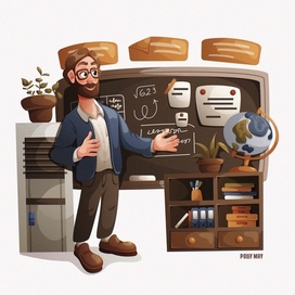 Teacher teaching a lesson