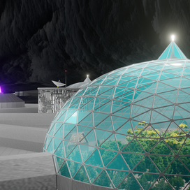 A base for colonists in a lava tube