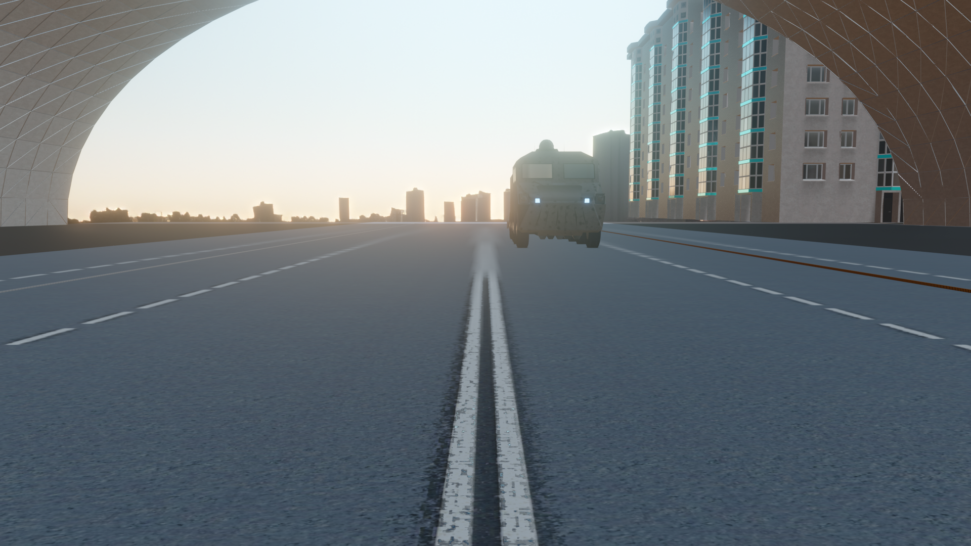 A city on another planet, buildings, architecture