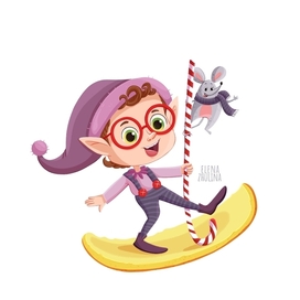 The elf with the mouse