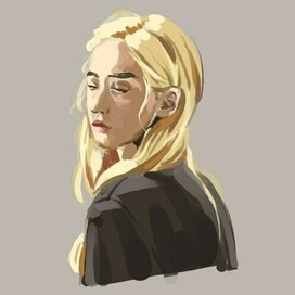 sketch of a girl's portrait