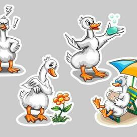 Гусь стикеры