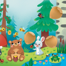 Иллюстрация для книги с кнопками