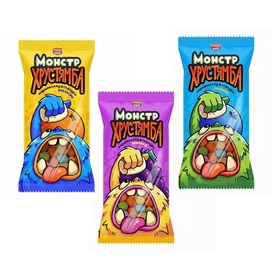 Серия упаковок маршмеллоу в глазури. Монстр хрустямба