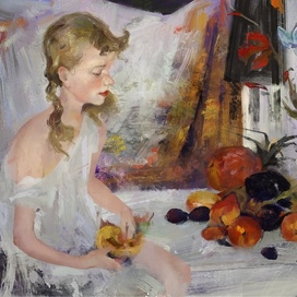 Практика, копия картины Николая Фешина в технике цифровой живописи