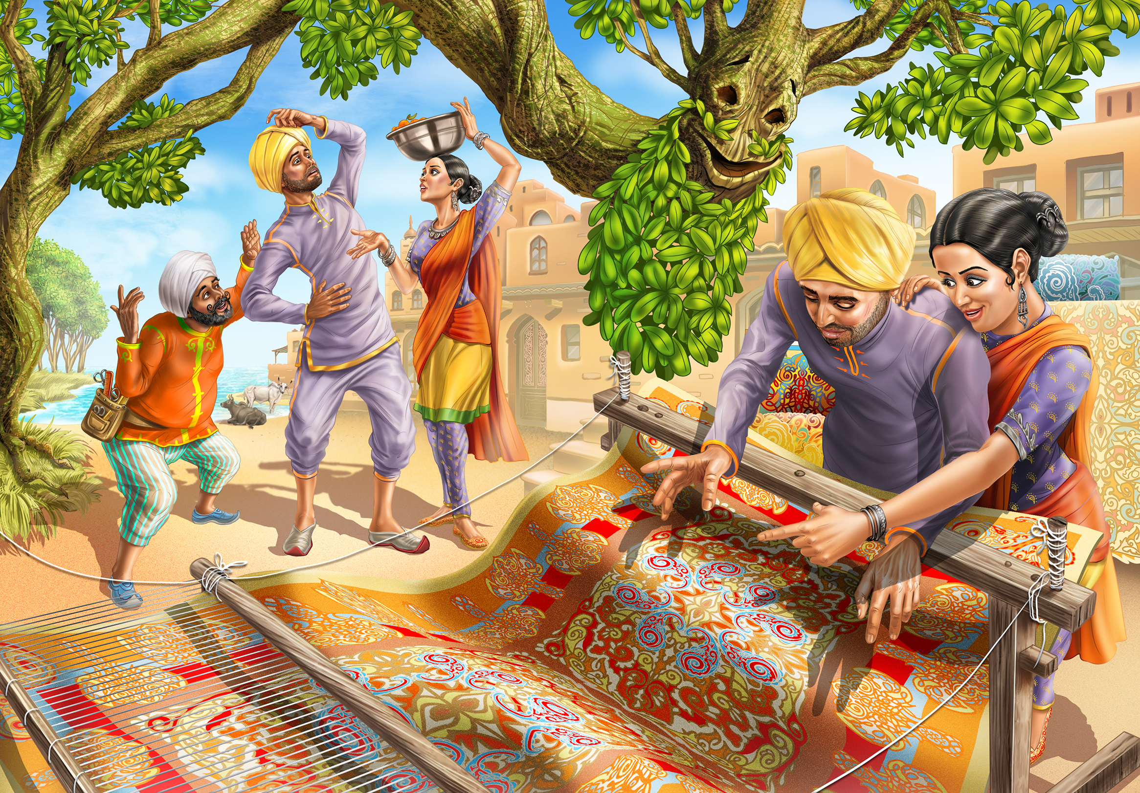 Indian carpet weaver