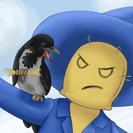 Пугало и ворона