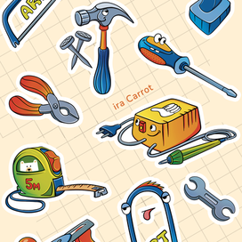 Стикерпак "Набор юного столяра"