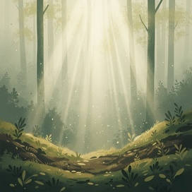 Туман в лесу