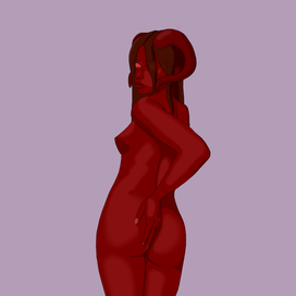 Женщина с рожками