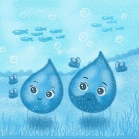 Разворот для книжки про каплю