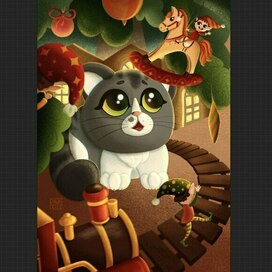 New Year's illustration for children's books and packaging