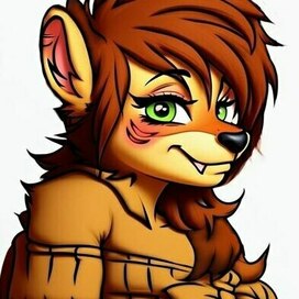 лисенок в мультяшном стиле 