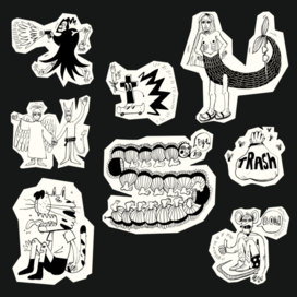  AUTHOR'S CHARACTERS. STICKERS