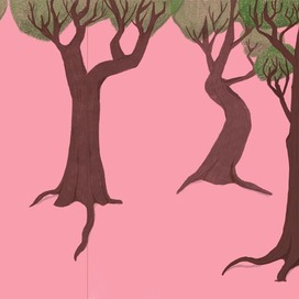 Розовый лес