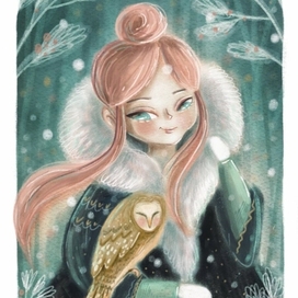  Girl with an owl