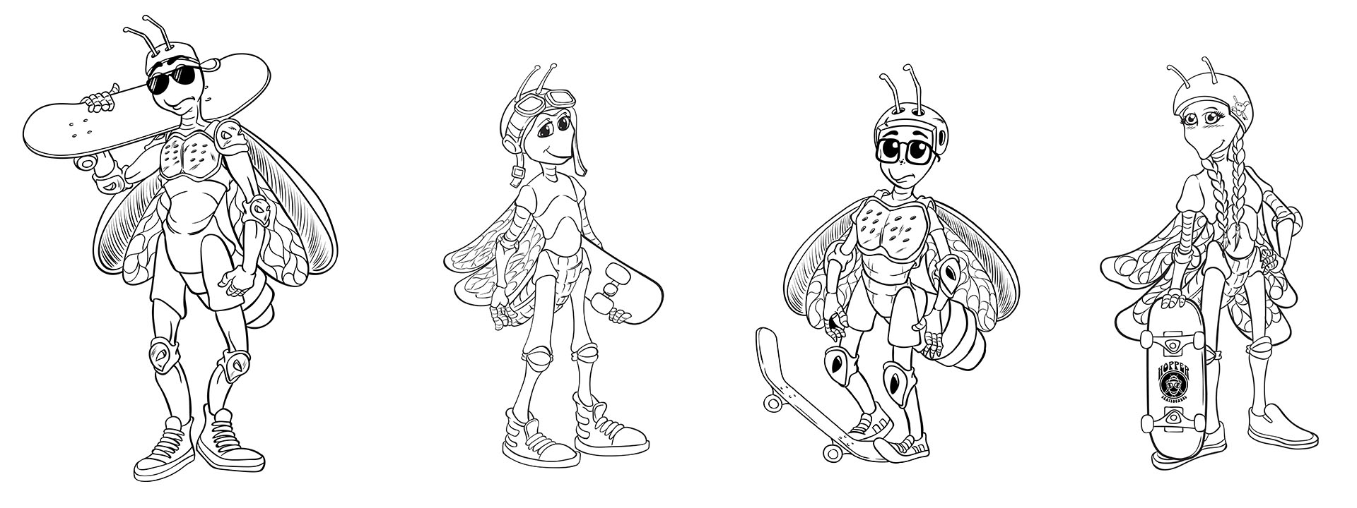 Кузнечики-скейтеры